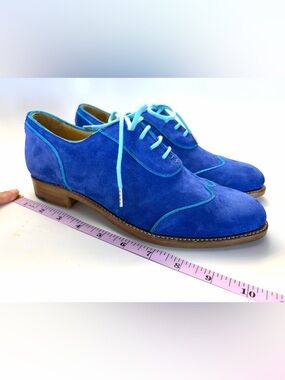 The Office of Angela Scott Blue Lace Up Loafers
